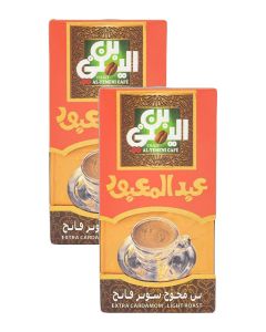 Abdelmaboud Extra Cardamom Ground Coffee – Light Roast, Fine Grind – 2 x 200g Bundle / Intense Cardamom Aroma