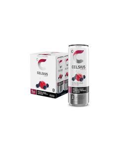 CELSIUS Sparkling Wild Berry Energy Drink 12 Fl Oz Cans 4 Pack