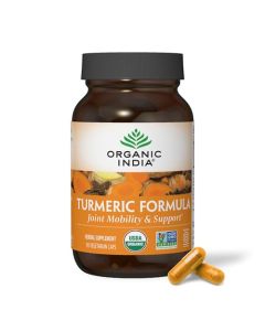 ORGANIC INDIA Turmeric Curcumin with Black Pepper Organic Turmeric Supplement and Curcumin Supplement Turmeric Capsules Joint Support Immune System Support Whole Root Trikatu 90 Capsules