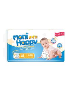 Moni Happy Baby Diaper Pants Super Absorption, Fluffy non-woven fabric, Smart wetness detector, Double-leak guard-XL, 12-17 kg - 48 pcs