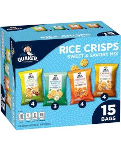 Quaker Rice Crisps Sweet and Savory Variety Mix - 15 Count