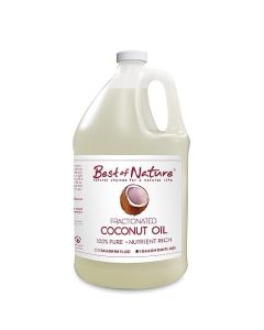 Best of Nature 100 Pure Fractionated Coconut Oil Liquid MCT Massage Body Oil Unscented Moisturizer for Hair Skin Face Aromatherapy Carrier for Essential Oils Gallon 128 fl oz