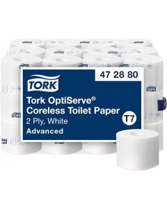 Tork Coreless HighCapacity Toilet Paper Roll White T7 Advanced 2Ply 36 x 1000 Sheets 472880