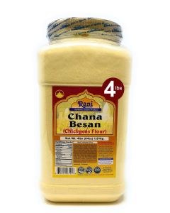 Rani Chana Besan Chickpeas Flour Gram 64oz 4lbs 181kg Bulk PET Jar All Natural Vegan Gluten Friendly NONGMO Kosher Indian Origin