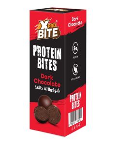 XPro Bite Protein Snack Bites / Dark Chocolate Flavor / 8g Protein / No Added Sugar / Gluten Free / 40g Pack