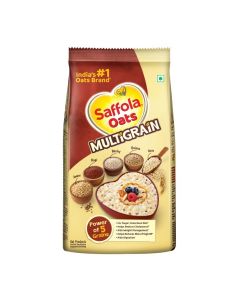 Saffola Oats Multigrain with 5 Super Grains - Rolled Oats, Ragi, Quinoa, Jowar, Barley, 480g