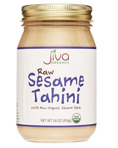 Jiva Organics RAW Organic Sesame Tahini 16Ounce Jar NonGMO Natural Small Batch