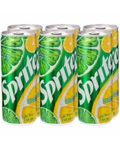 Sprite Soft Drink in Can, 245 ml (Pack of 6)