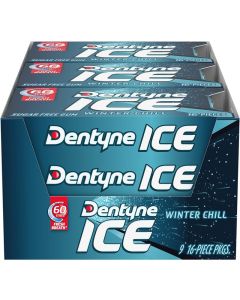 Dentyne Ice Winter Chill Sugar Free Gum - 9 Packs