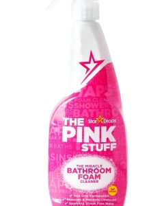 Stardrops Pink Stuff Miracle Bathroom Foam Cleaner Spray, Non Drip Formulation removes & Prevents Limescales and gives Streak Free Shine 850ML