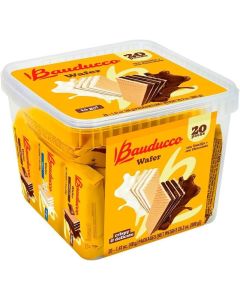 Bauducco Wafer Single Serve Tub - 20 Packs of Chocolate and Vanilla Flavored Wafers