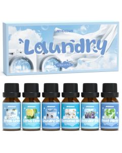 ARVIDSSON Laundry Collection Essential Oil Set Natural Clean Essential Oils for Diffuser Use with Wool Dryer Balls Fresh Linen Citrus Clean Laundry Day Chamomile Bliss Lavender Field Minty