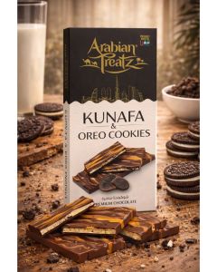 Kunafa & Oreo Cookies Premium Chocolate – Gourmet Fusion of Dessert & Crunchy Nuts – 100g