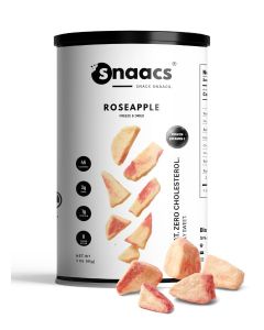 SNAACS Freeze-Dried Roseapple Slices / No Added Sugar / Light Floral & Crunchy Fruit Snack (3 oz / 85 g)