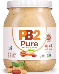 PB2 Pure Peanut Butter Powder - 32 oz Jar - No Added Sugar, Salt, or Preservatives - 100% Natural Roasted Peanuts with 6g Protein