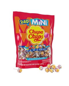 Chupa Chups Mini Lollipop Assortment Five Flavors Easter Candy Bulk Easter Basket Essentials Stuffers for Kids and Adults Individually Wrapped 508 Ounce Bag 240 Suckers