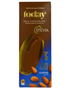 Today STEVIA No Added Sugar Milk Chocolate Almond 60g
