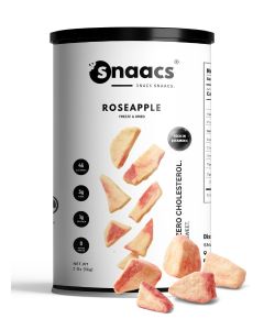 SNAACS Freeze-Dried Roseapple Slices / No Added Sugar / Light Floral & Crunchy Fruit Snack (2 oz / 56 g)
