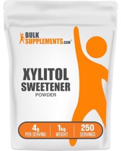 BulkSupplementscom Xylitol Powder Sugar Substitute FoodGrade Powder Vegan Gluten Free 4g per Serving 1kg 22 lbs Pack of 1