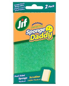 Scrub Daddy Sponge Daddy, Dual Side Sponge + Scrub, 2 Pieces