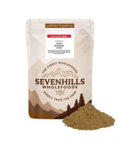 Sevenhills Wholefoods Organic 7 Mushroom Blend Powder 500g with Lion's Mane, Reishi, Chaga, Cordyceps, Tremella, Maitake & Shiitake