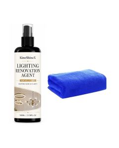 KineShineX Lighting Renovation Agent, 100ML Lamp Cleaner Spray, Removes Dust, Grime & Fingerprints, Restores Shine & Clarity, Gentle Cleaning Spray for Crystal Chandeliers & All Lamp Surfaces