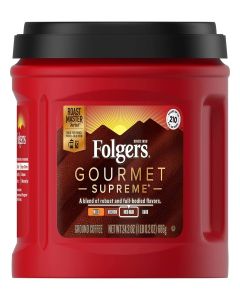 Folgers Gourmet Supreme Medium Dark Roast Ground Coffee, 24.2 Ounces