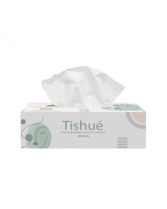 Tishué Art of Paper 2 Ply Facial Tissue Box - 100 Pulls (8 Packs) - Soft, Skin Friendly & Highly Absorbent