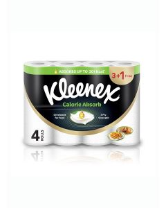 Calorie Absorb Kitchen Tissue Paper Towel, 3 PLY, 8 Rolls x 50 Sheets, Food-Grade Strong Absorbent Kitchen Tissue