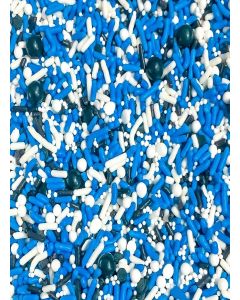Elegant Blue Black White Classic Color Chic Edible Jimmies Confetti Sprinkles Pearls Cake Cookie Cupcake Ice Cream Donut Candy Decoration Toppers 4oz