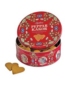 Nyakers Swedish Ginger Cookies Sweet and Spicy HeartShaped Gingersnaps Swedish Style Cookies Delicious Cookies on the Go Red Tin 1411oz