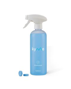 Kyma Non-Toxic Disinfectant Cleaning Kit with Bottle & Refill - parabens free, ammonia free (Makes 500ml of Cleaning Liquid), Removes upto 99.999% of Germs