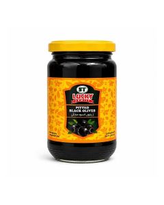 Pitted Black Olives Glass Jar 335g