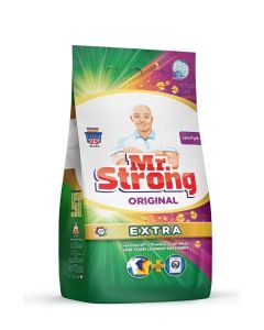 Mr. Strong Original Laundry Detergent Powder 2kg – Low Foam – 25 Washes – Powerful Stain Removal – Color Protection – Long-Lasting Freshness – Suitable for All Fabrics – Front & Top Load Machines