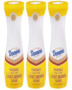 Domino® Light Brown Sugar, 10 oz Pourable Flip Top Canister, 3 Pack