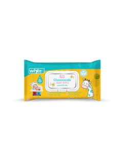 White Wet Wipes Baby 72 Pulls with Chamomilla Extract
