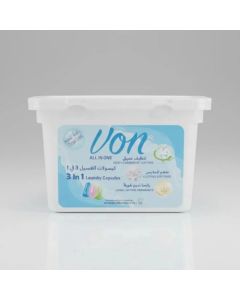 Von 3 in 1 Laundry Capsules With Long Lasting Ocean Scent- 225gms