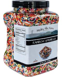 Medley Hills Farm Rainbow Sprinkles - 2.2 lbs