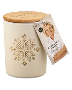 Dorota Wooden Wick Scented Candle Jar, 35-Hour Burn Time (Hint of Vanilla -Holiday Baking)