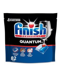 Finish Quantum Dishwasher Pods No PreRinse Dishwasher Detergent Soap Removes 24HR DriedOn Stain and Grease Leaving a Virtually Spotless Shine 82 Count