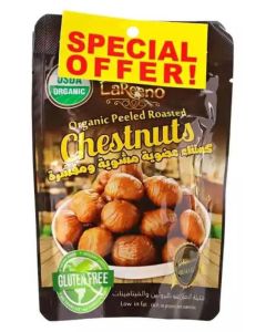 Lareeno Organic Peeled Roasted Chestnuts, Twin Pack