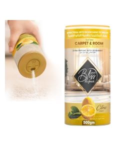 Fresh Carpet Deodorizer Powder & Room Freshener 500g / Powerful Odor Eliminator with Silver Nano Technology / Fresh Citrus Scent