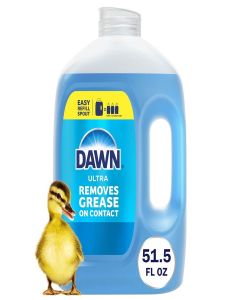 Dawn Ultra Original Dish Soap Refill Jug, Large Size Blue Liquid Dishwashing Detergent, Powerful Dish Soap for Grease, 51.5 oz