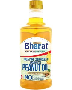 Bharat Groundnut Oil / Pure Cold Pressed Peanut Oil 2 Litre Bottle