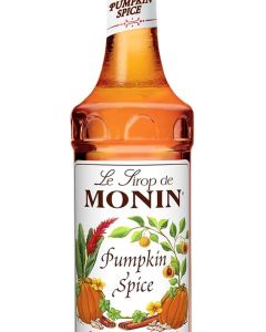 Monin Pumpkin Spice Syrup - 750 ml, Natural Flavors with Nutmeg and Cinnamon for Lattes, Mochas, and More