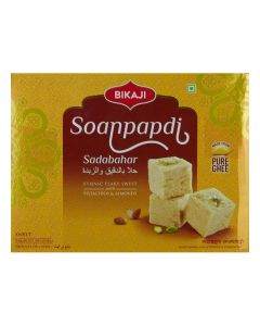 Bikaji Original Soan Papdi - Sada Bahar / Made with Pure Ghee / Vegetarian / Product of India / 200G