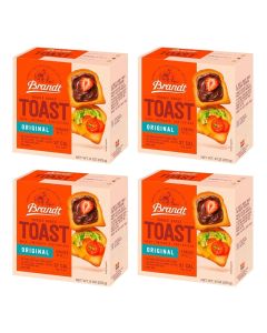 Brandt Zwieback Rusk Sweetened Crispy Bread Perfect for Teething Children Enjoy With Sweet or Savory toppings 8 oz each Pack of 4