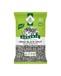 24 Mantra Organic Unpolished Urad Dal (Black Split Gram) - 500g Pack