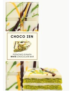 Choco Zen Premium Pistachio Kunafa White Chocolate Bar 65g