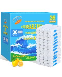 Effacera 36 Refills Disposable Toilet Bowl Paper Bulk Toilet Fresh Flushable Refills for Bathroom Toilet Brush Accessories Supplies Starter Kit